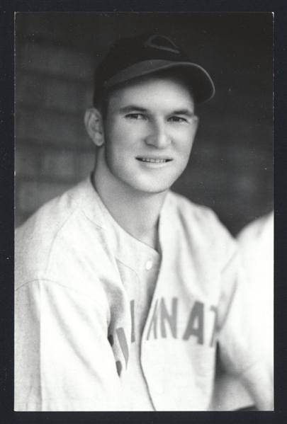 HARRY CRAFT Real Photo Postcard RPPC 1939-42 Cincinnati Reds George Burke