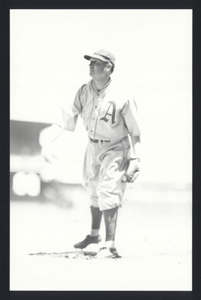 DAVE KEEFE Real Photo Postcard RPPC 1941 Philadelphia Athletics George Burke