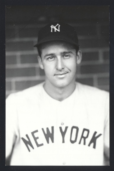 JOHNNY JOHNSON Real Photo Postcard RPPC 1944 New York Yankees George Burke