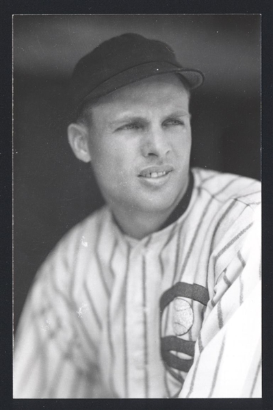 EVAR SWANSON Real Photo Postcard RPPC 1932 Chicago White Sox George Burke 