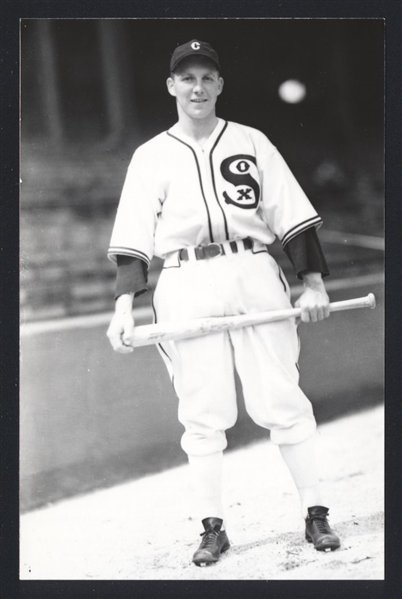 MIKE TRESH Real Photo Postcard RPPC 1938 Chicago White Sox George Burke 
