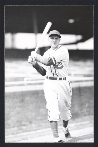 BILLY ROGELL Real Photo Postcard RPPC 1940 Chicago Cubs George Burke 