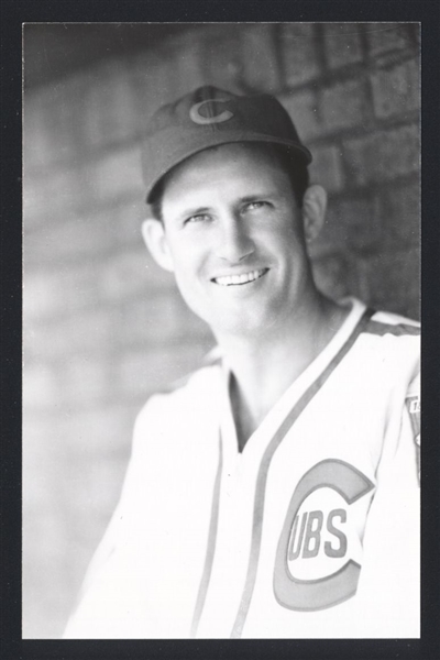 JACK RUSSELL Real Photo Postcard RPPC 1939 Chicago Cubs George Burke 