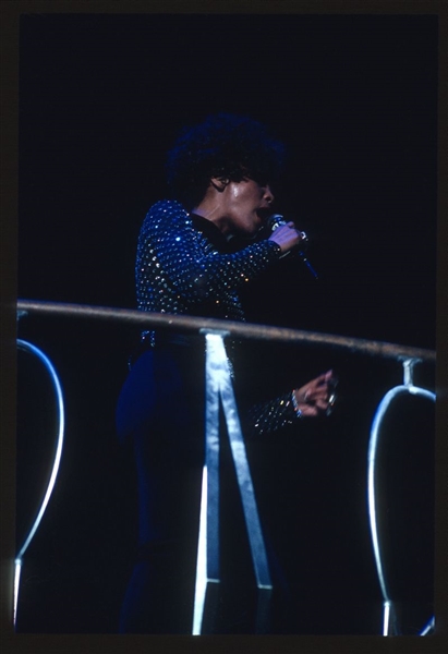 1991 WHITNEY HOUSTON Live Concert On Stage Original 35mm Slide Transparency nb