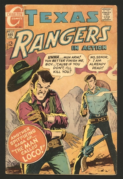 Texas Rangers in Action #67 G 1968 Charlton Comic Book