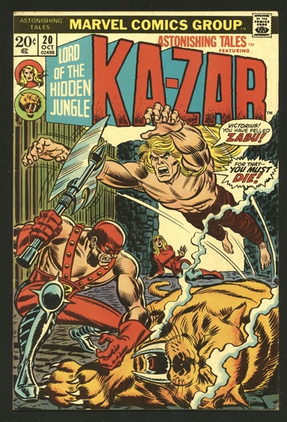 Astonishing Tales #20 FN 1973 Marvel Comic Book