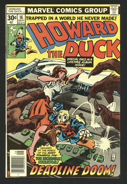 Howard The Duck #16 VF 1977 Marvel Dr. Bong Comic Book