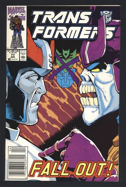 The Transformers #77 VF 1991 Marvel NEWSSTAND Comic Book