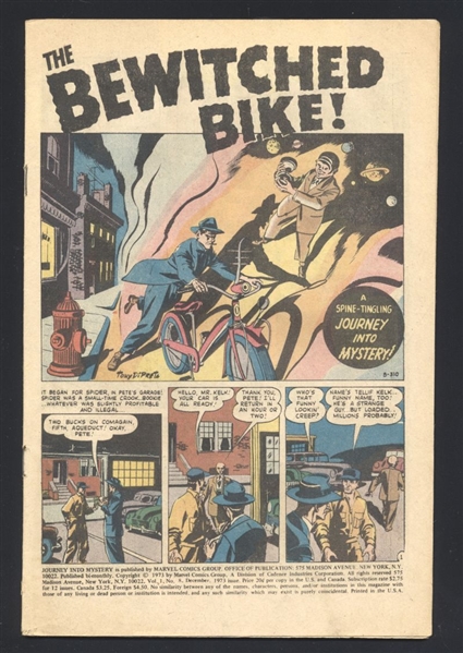 Journey into Mystery (V2) #8 P 1973 Marvel Comic Book
