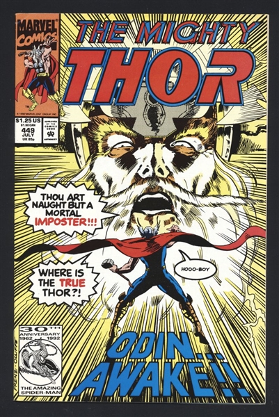 Thor #449 VF 1992 Marvel Comic Book
