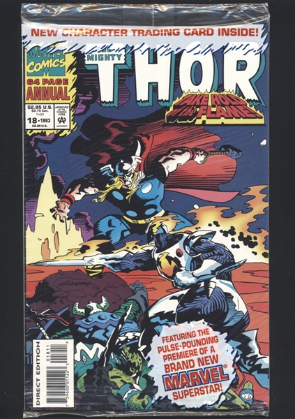 Thor Annual #18 Collector's Set NM Polybagged w/ Card 1993 Marvel Comic Book