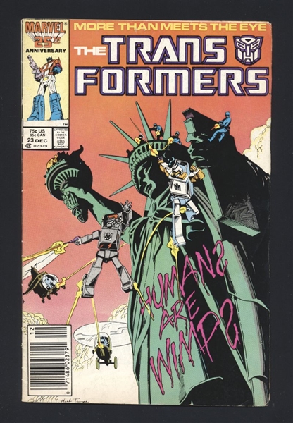 The Transformers #23 FN 1986 Marvel Newsstand Comic Book