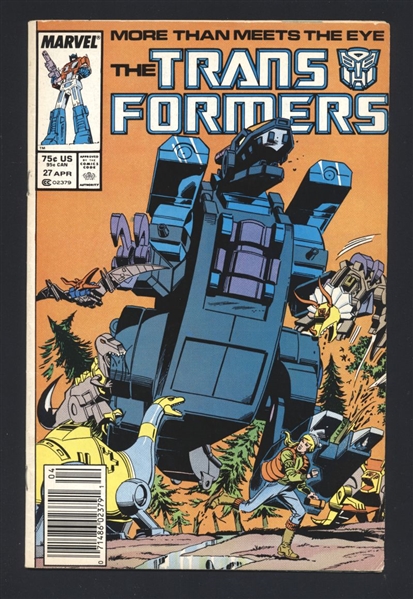 The Transformers #27 FN 1987 Marvel Newsstand Comic Book