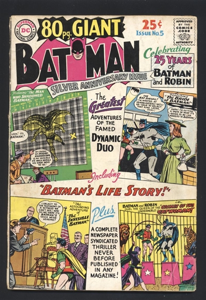 80 Page Giant Magazine #5 G 1964 DC Batman Comic Book