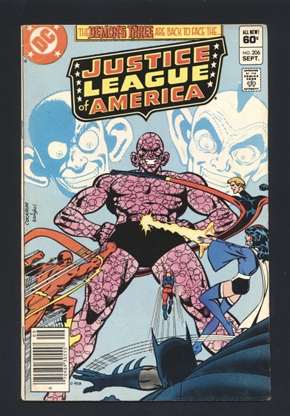 Justice League of America 206 Newsstand 1982 DC Comic Book