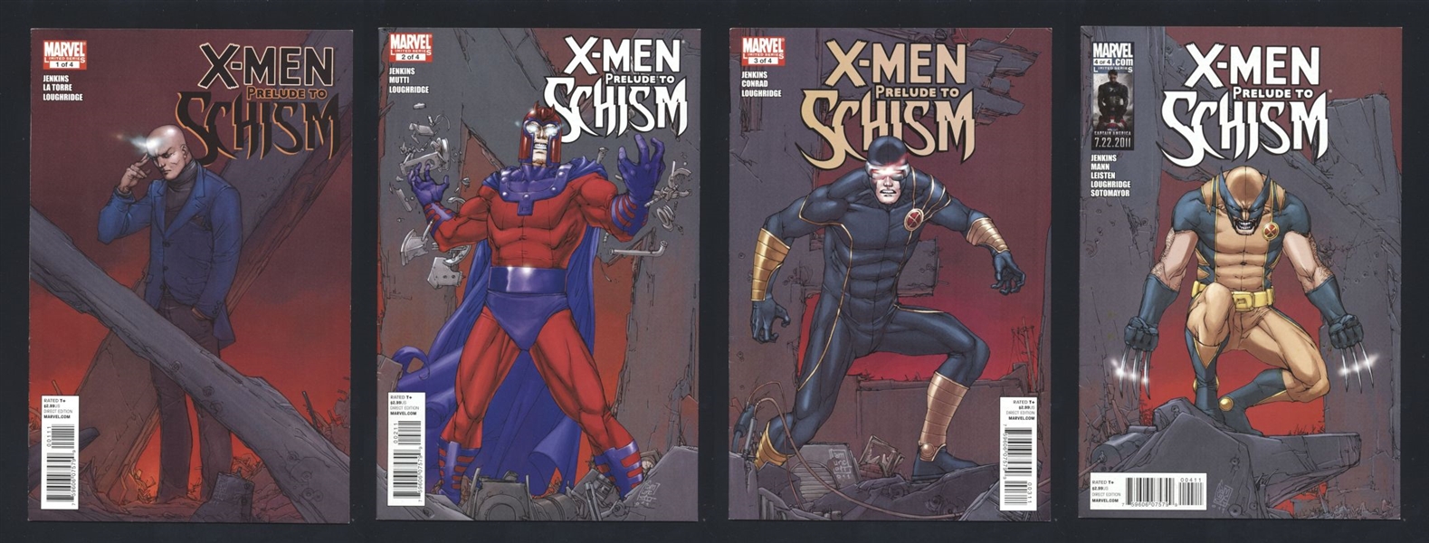 X-Men: Prelude to Schism SET #1-4 VF/NM 2011 Marvel Comic Book