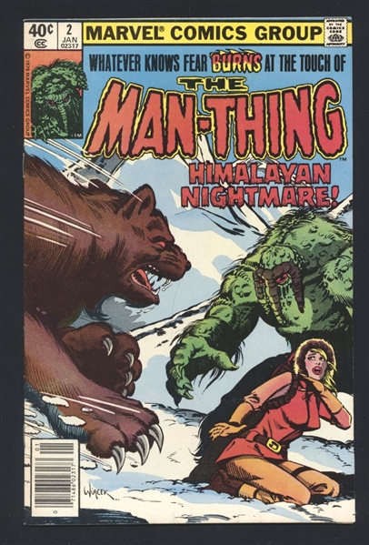 Man-Thing (V2) #2 VF/NM 1980 Marvel NEWSSTAND 1st Dr. Schectman Comic Book