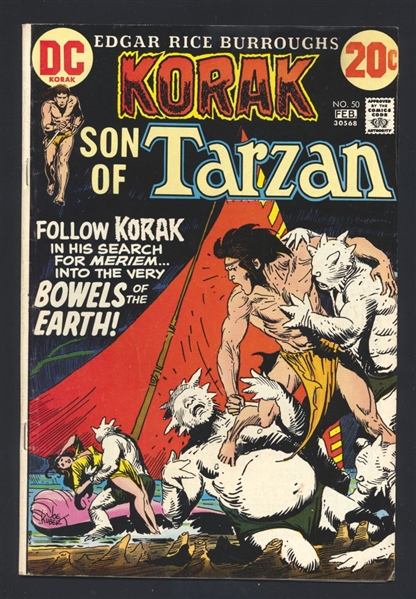 Korak, Son of Tarzan #50 FN 1973 DC Carson of Venus Backup Comic Book
