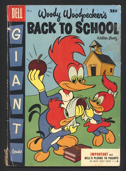 Woody Woodpecker's Back to School #4 G 1955 Dell Comic Book