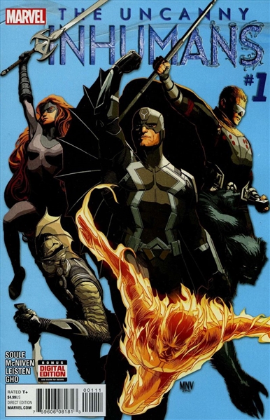 Uncanny Inhumans (V2) #1 VF/NM 2015 Marvel 1st Glass Girl Comic Book