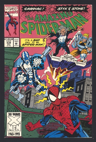 Amazing Spider-Man #376 VF 1993 Marvel Origin Cardiac Comic Book