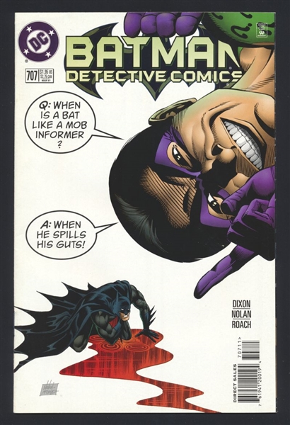 Detective Comics #707 VF/NM 1997 DC vs Riddler Comic Book
