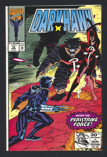 Darkhawk #16 VF 1992 Marvel vs Peristrike Force Comic Book