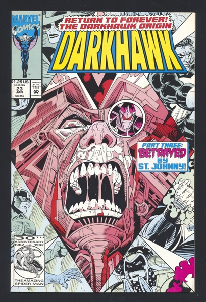 Darkhawk #23 VF/NM 1993 Marvel Return to Forever p3 Comic Book