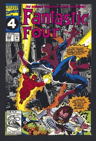 Fantastic Four (V1) #362 VF/NM 1992 Marvel 1st Wild Blood Comic Book