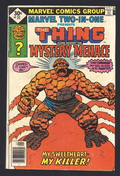 Marvel Two-In-One #31 G 1977 Marvel Comic Book