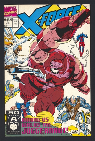 X-Force #3 NM 1991 Marvel vs Juggernaut Comic Book