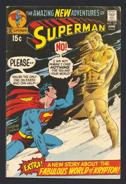 Superman #238 VGF 1971 DC Comic Book