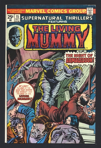 Supernatural Thrillers #11 FN 1975 Marvel The Living Mummy Comic Book