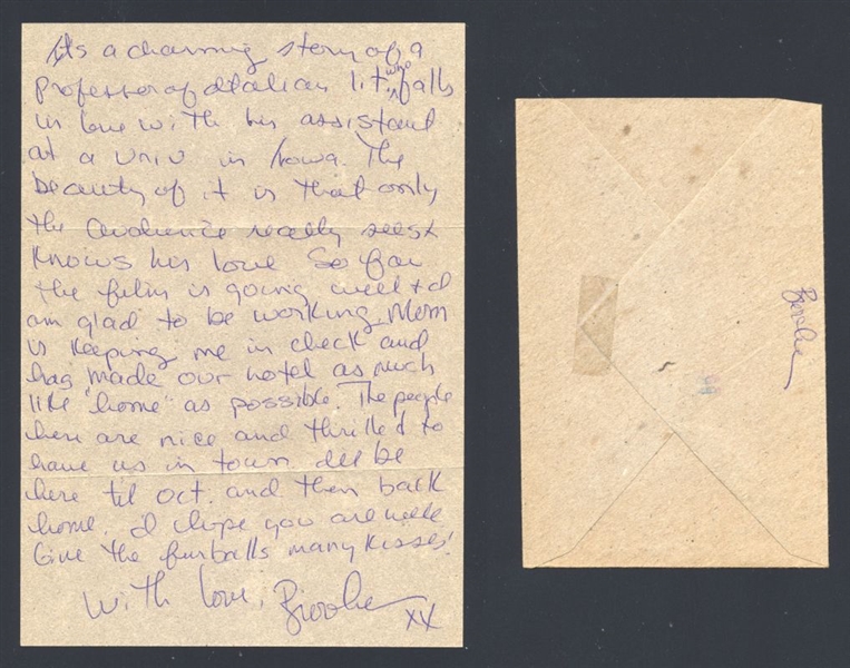 BROOKE SHIELDS 1991 SIGNED AUTOGRAPH Hand-Written Letter & Envelope nb