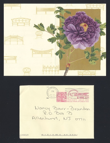 BROOKE SHIELDS 2000 SIGNED AUTOGRAPH Hand-Written Letter Card & Envelope nb