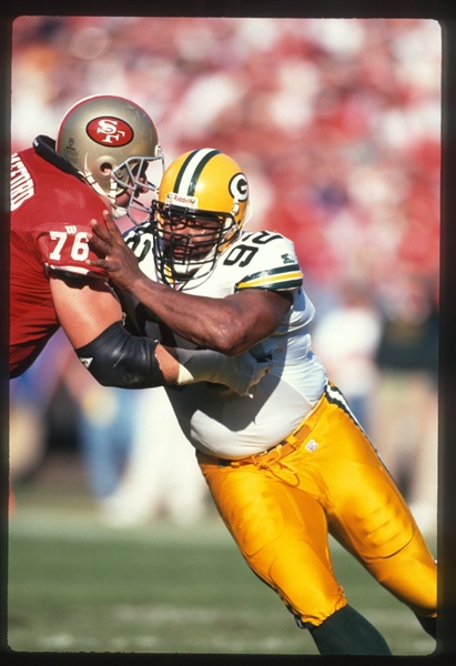 1995 Green Bay Packers REGGIE WHITE Original 35mm Slide Transparency