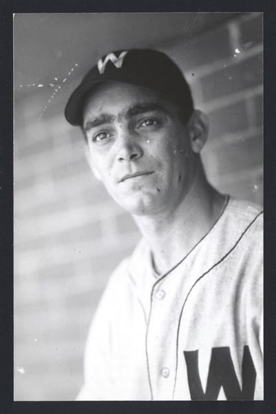 LUIS SUAREZ Real Photo Postcard RPPC 1944 Washington Senators George Burke 