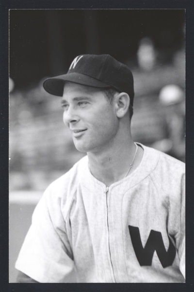 STEVE SUNDRA Real Photo Postcard RPPC 1941 Washington Senators George Burke 