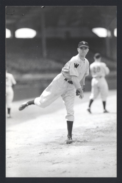 LOU THUMAN Real Photo Postcard RPPC 1940 Washington Senators George Burke 