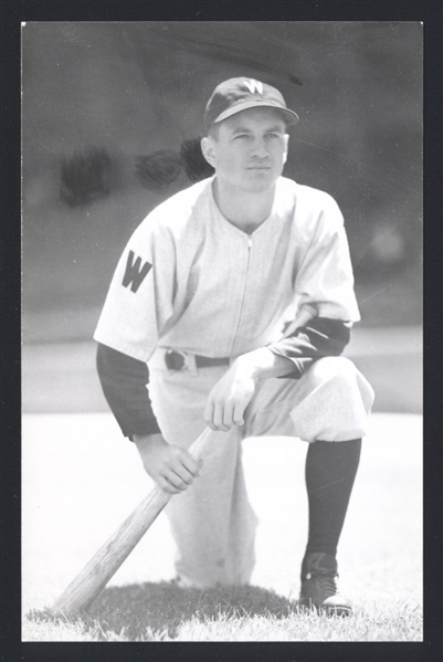 JOHNNY WELAJ Real Photo Postcard RPPC 1940 Washington Senators George Burke 