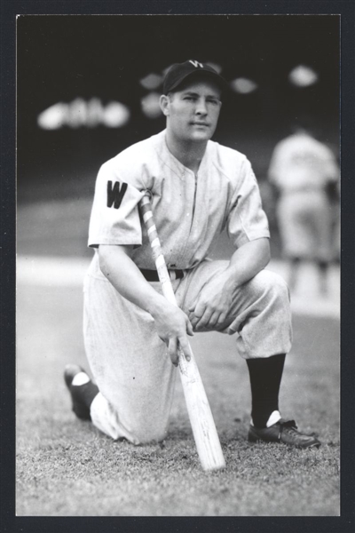 TAFFY WRIGHT Real Photo Postcard RPPC 1939 Washington Senators George Burke 