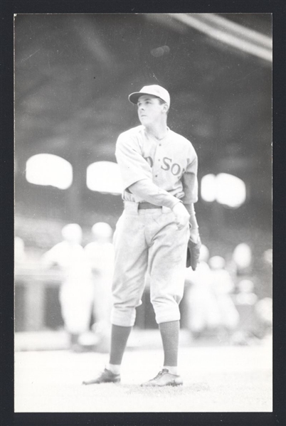 JOHNNY REDER Real Photo Postcard RPPC 1932 Boston Red Sox George Burke 