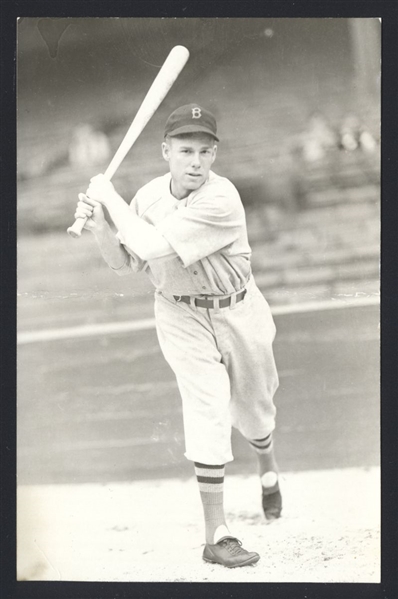 JOHNNY MARCUM Real Photo Postcard RPPC 1936-38 Boston Red Sox George Burke 