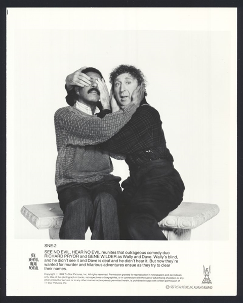 1989 RICHARD PRYOR & GENE WILDER In SEE NO EVIL, HEAR NO EVIL Original Photo