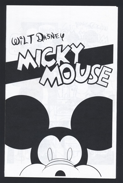 Wilt Dasney Micky Mouse MC #1 NM  Contrabrand Mini-Comic Zine Comic Book