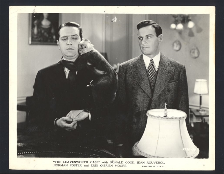 1936 NORMAN FOSTER & UNIDENTIFIED In THE LEAVENWORTH CASE Vintage Original Photo