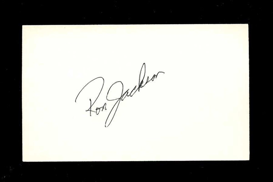 RON H JACKSON SIGNED 3x5 Index Card (d.2008) Chicago White Sox Red Sox