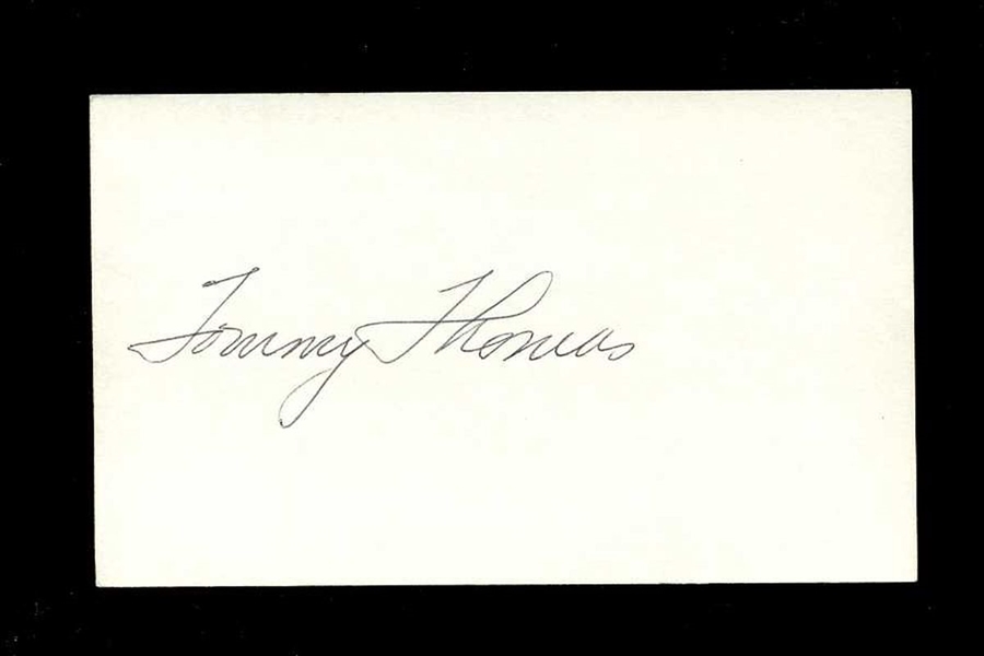TOMMY THOMAS SIGNED 3x5 Index Card (d.1988) 1933 Senators White Sox Browns