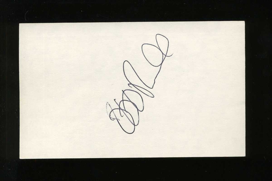 JEFF RUSSELL SIGNED 3x5 Index Card Reds Texas Rangers Athletics Red Sox Indians
