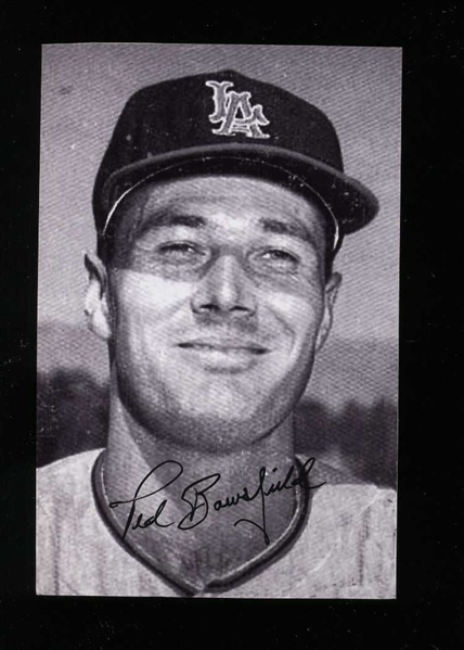 TED BOWSFIELD 1961-62 Los Angeles Angels SIGNED Photo 